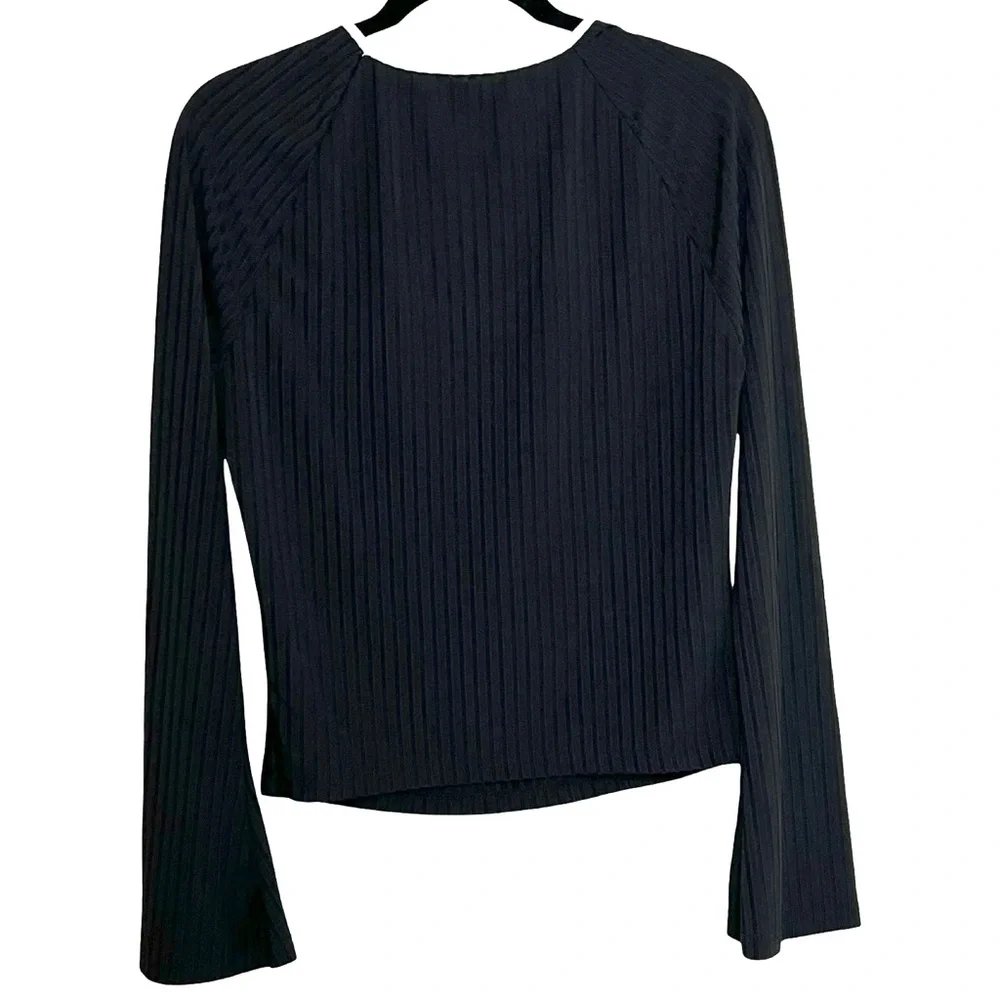 SHEIN Long Sleeve Low Neck Blouse - Picture 3 of 3